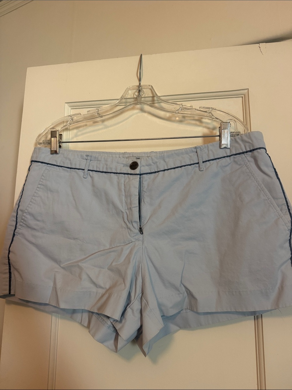 Gap Light Blue Women's Casual Shorts with Contrast Trim